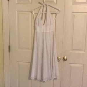 White Halter Dress